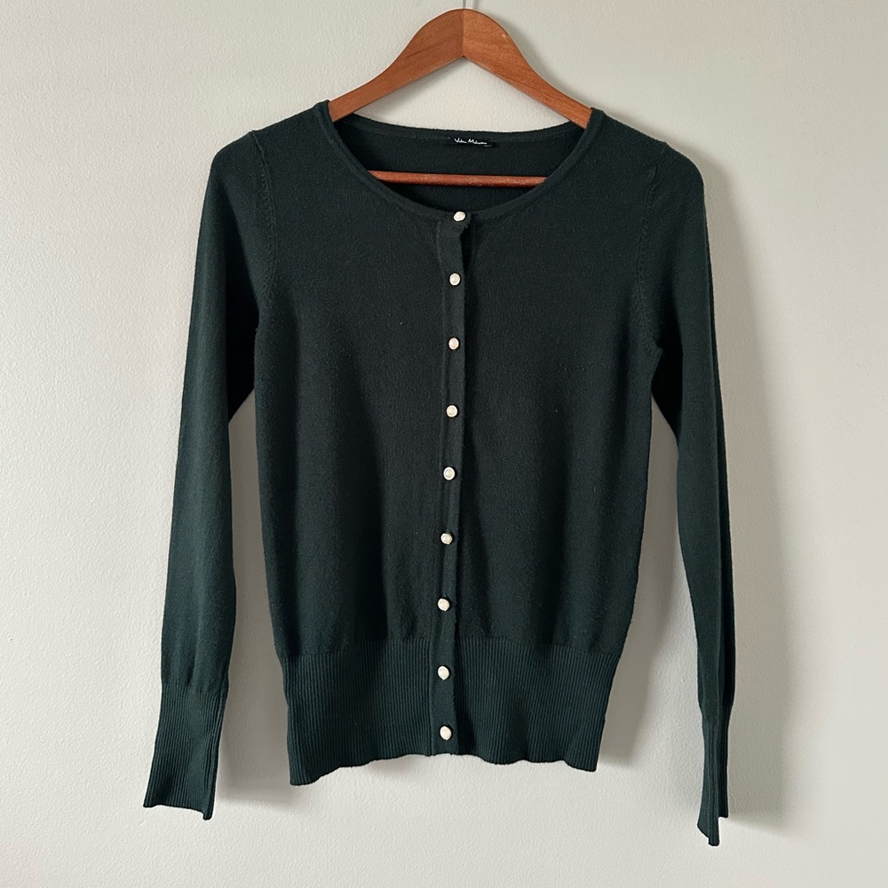Cardigan With Pearl Embellished Buttons